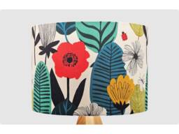 Floral Leaf Blue Red Lampshade, Table Floor Lamp/Ceiling Pendant, Small Medium Large, 15cm 20cm 25cm 30cm 35cm 40cm, UK Fabric Light Shade