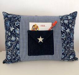 Cowgirl/Cowboy Blue Wish Pillow With Pad & Pencil - thumbnail 1