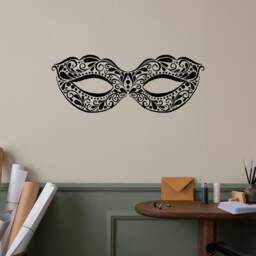 Masquerade Mask Vinyl Wall Decal Carnival Costume Party Decor Art Mardi Gras Decoration Window Stickers Mural - #2607Di - thumbnail 1
