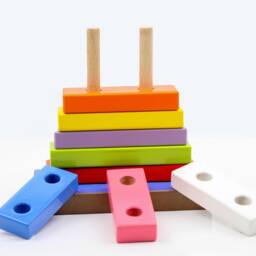 Puzzle Pyramid, Toddler Toy, Learning While Enjoying With Geometric Shapes, Stacking Educational Toys For Kids Boys & Girls - thumbnail 3
