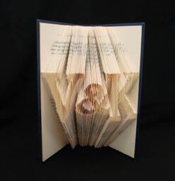 V & K 2 Letters With Symbol Anniversary Gift Lovers Personalized Folded Book Art Sculpture - thumbnail 1