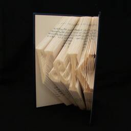 V & K 2 Letters With Symbol Anniversary Gift Lovers Personalized Folded Book Art Sculpture - thumbnail 2