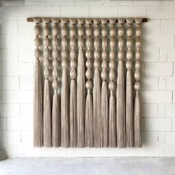 Made To Order/Large Wall Hanging/Wall Art/Neutral Art/Wall Decor/Tapestry/Contemporary Art/Bohemian Hanging/string Art/Macrame - thumbnail 1