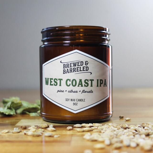 West Coast Ipa - Beer-Themed Soy Wax Candle 9Oz Jar - image 1
