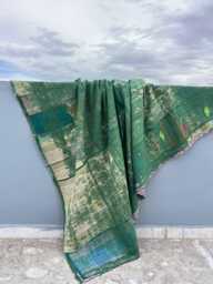 Bohemian Cotton Kantha Quilt Patchwork Reversible Block Print Handmade Blanket - thumbnail 1