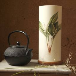 Lily Of The Valley Paper Desk Lamp Handmade Floral Light - thumbnail 3