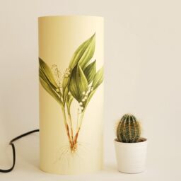 Lily Of The Valley Paper Desk Lamp Handmade Floral Light - thumbnail 2