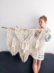 Weaving Wall Hanging, Tapestry Bohemian Decor, Large Macrame Dorm Art, Christmas Gift