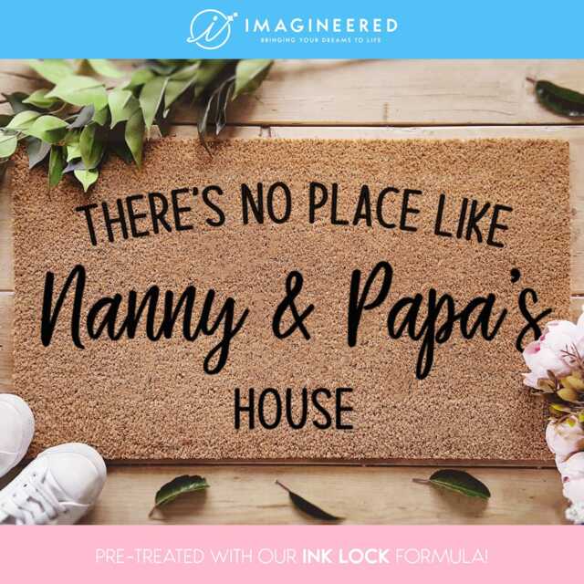 Custom Grandparent Door Mat - No Place Like Nanny & Papa's House Personalized Doormat Gifts Ideas Funny Family - image 1