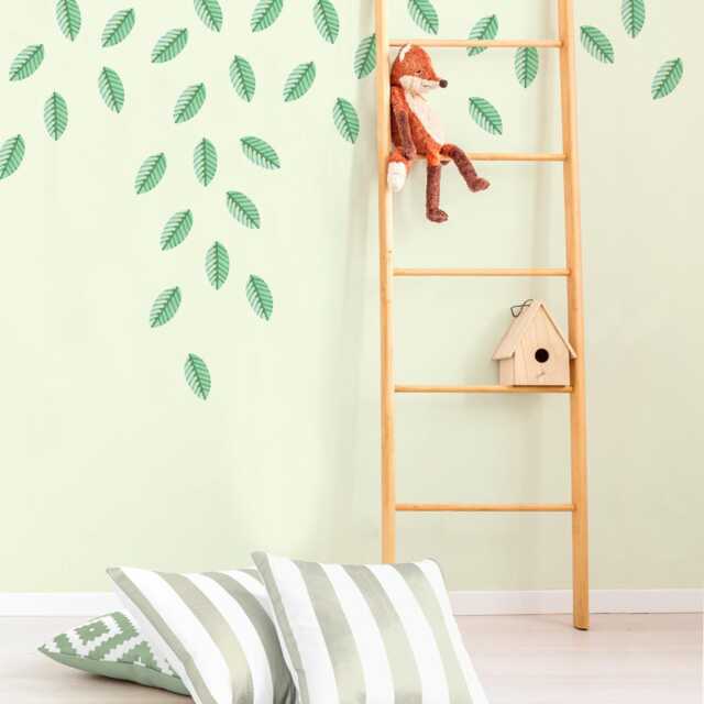 Leaves - Fabric Wall Decal Modern Jungle Mej - image 1