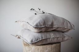 Natural Linen Pillowcase/Pillow Cover/ Bedroom Bedding Sham Single - thumbnail 1
