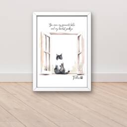 Cat Print, Cat Memorial Gift, Portrait Custom, Lover Gifts For Women, Personalised Pet Rememberance Gift - thumbnail 2