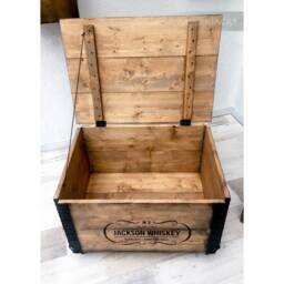 "Wooden Box, Cargo Chest, Table, Coffee Table ""Jackson Whiskey" - thumbnail 2