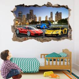Super Sports Cars Supercar Wall Stickers Mural Decal Print Art Kids Bedroom Decor Dt7 - thumbnail 2