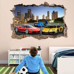 Super Sports Cars Supercar Wall Stickers Mural Decal Print Art Kids Bedroom Decor Dt7 - thumbnail 1