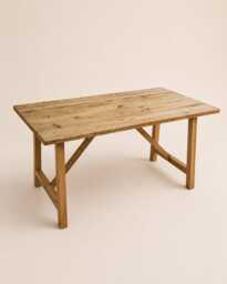 Farmhouse Dining Table, Solid Oak Legs, Handmade Rustic Kitchen Table - thumbnail 1