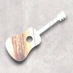 Acoustic Guitar Acrylic Mirror Wall Art - Personalized Engraving - thumbnail 2