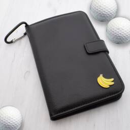 Banana Design - Personalised Leatherette Golf Organiser Complete With Divot Repairer, Marker, Tees, Scorecard & Pencils - thumbnail 1