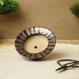 Handmade Black Gold Mame Bonsai Pot. G1517 - thumbnail 3