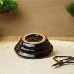 Handmade Black Gold Mame Bonsai Pot. G1517 - thumbnail 4