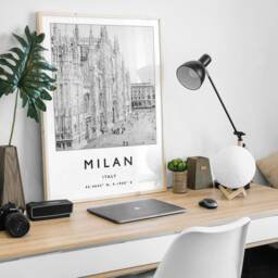 Milan Cathedral Travel Poster Italy Photographic Art Print - thumbnail 2