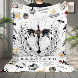 Custom Fourth Wing Riders Quadrant Fleece Blanket, Dragon Rider Basgiath War College Bookish Decor, Gift For Rebecca Yarros Fans - thumbnail 1