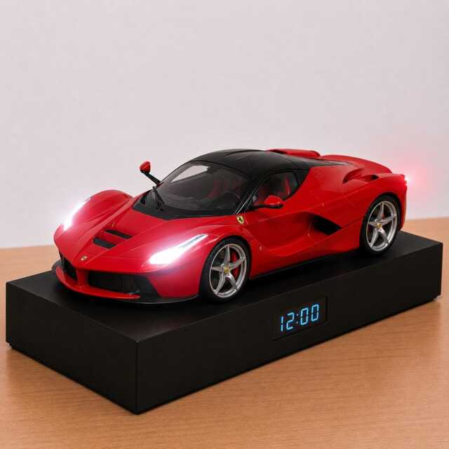 Hypercar Alarm Clock, Handmade, Realistic Engine Sound, Car Enthusiast Gift, Italian Performance Design - image 1