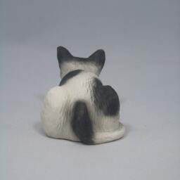 Crouching Cat No .1(Cat Figurine - thumbnail 4