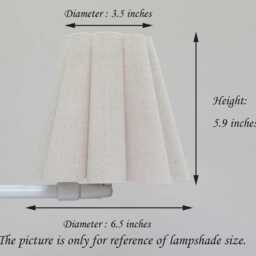 Handmade Scalloped Pleated Lampshade Mini Fabric Shade, Customizable Color - thumbnail 3
