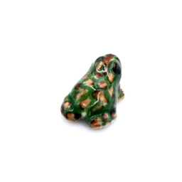 Miniature Ceramic Frog Toad Mini Baby Reptile Animal Little Green Brown Figurine Tiny Statue Small Decoration Hand Painted Craft Figure Deco - thumbnail 3
