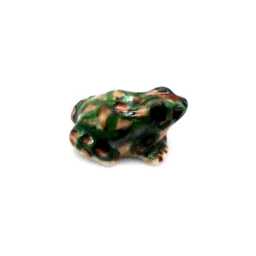 Miniature Ceramic Frog Toad Mini Baby Reptile Animal Little Green Brown Figurine Tiny Statue Small Decoration Hand Painted Craft Figure Deco - thumbnail 2
