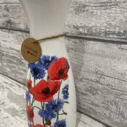 Poppy Vase, Poppy Gifts For Her, Vases, Decoupaged, Flowers, Mother's Day, Mum Gifts, Flower Vase - thumbnail 3