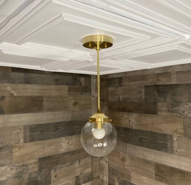 Charon Single Light 6In Globe Mid Century Industrial Modern Pendant - image 1