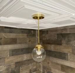 Charon Single Light 6In Globe Mid Century Industrial Modern Pendant