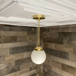 Charon Single Light 6In Globe Mid Century Industrial Modern Pendant - thumbnail 2