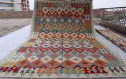 7x10 Ft Turkmen Tribal Maimana Rug, Afghan Oriental Chubi Kilim Flatweave Area Brand New Kilim, Rug For Bedroom, Livingroom Carpet - thumbnail 1