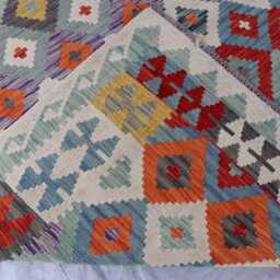 7x10 Ft Turkmen Tribal Maimana Rug, Afghan Oriental Chubi Kilim Flatweave Area Brand New Kilim, Rug For Bedroom, Livingroom Carpet - thumbnail 4