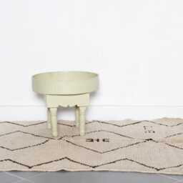 "Handmade Moroccan Berber Rug Neutral Geometric Wool Carpet, 6'10"" X 3'6" - thumbnail 2