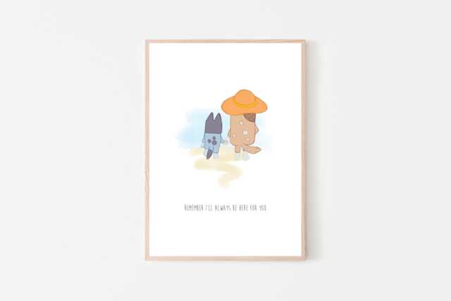 Bluey Chilli Art Print Poster Heeler Mum Mummy Mother - image 1