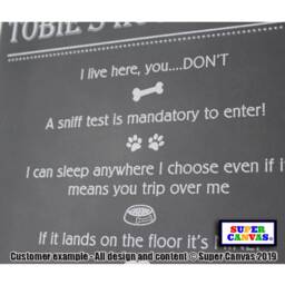 Pet Dog Cat House Rules Personalised Photo Portrait Handmade Sign Framed Canvas Print Fun Puppy Mum Dad Birthday Christmas Gift - thumbnail 4
