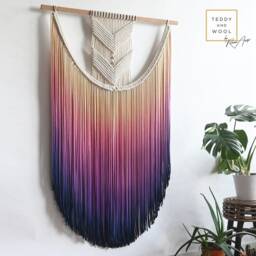 Modern Macrame Wall Art , Goddess Of Dawn Wall Hanging - Aurora - thumbnail 3