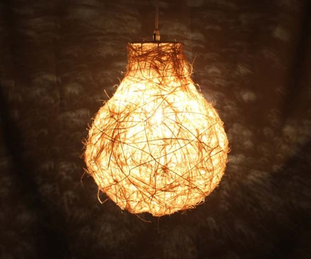Bulbs Shape Rattan Pendant Lights-Decorative Lighting-Bulbs Lighting-Rustic Lighting-Home Living Lighting-Night Lamp-Bottle Decoration Lamp - image 1