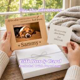 Dog Memorial Gift, Personalized Picture Frame, Pet Loss Photo Prints, If Love Alone Custom Engraved Wooden Wall Art - thumbnail 2