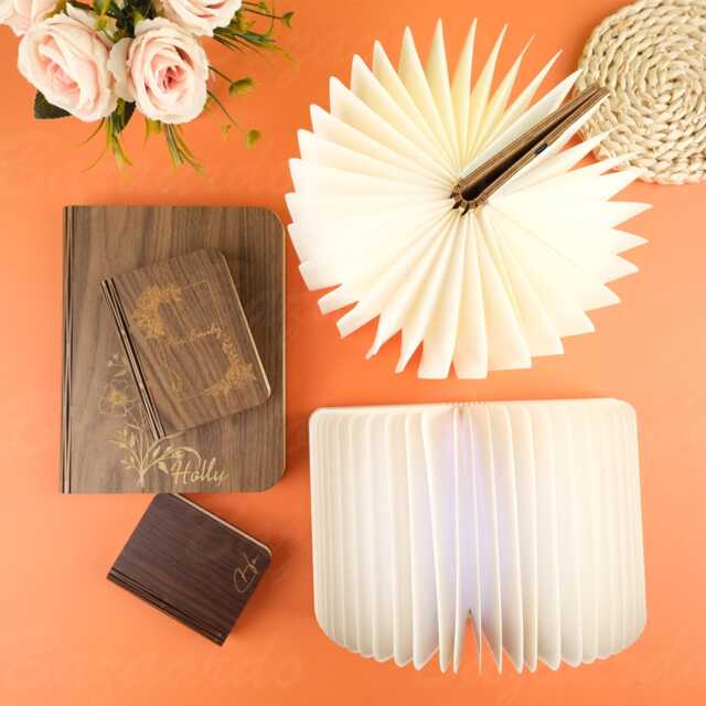 Personalized Flower Night Light, Book Light With Name, Magnetic Birthday Gift, Teacher's Day Unique Home Decoration - image 1