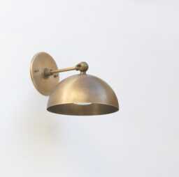 Wall Sconce Light, Brass Light With White Glass Mini - Shade, Ul Listed, Ppq, No. 3027