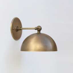 Wall Sconce Light, Brass Light With White Glass Mini - Shade, Ul Listed, Ppq, No. 3027 - thumbnail 2