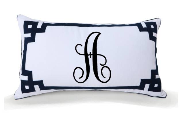 Monogram Pillow Cover, Monogrammed Pillow, Personalized Gift, Gift For Her, Wedding Bridesmaids Anniversary Housewarming Lumbar - image 1
