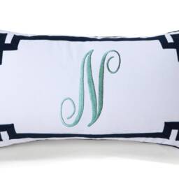 Monogram Pillow Cover, Monogrammed Pillow, Personalized Gift, Gift For Her, Wedding Bridesmaids Anniversary Housewarming Lumbar - thumbnail 3
