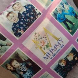 Personalised Photo Gift, Cushion Pillow Cover With Photographs, Velvet Soft 9 Panels To - 40x40cm - thumbnail 3