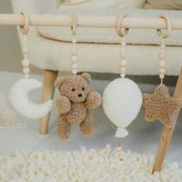 Boucle Baby Gym Sensory Toys, Bear, Moon, Star, Cloud - thumbnail 2